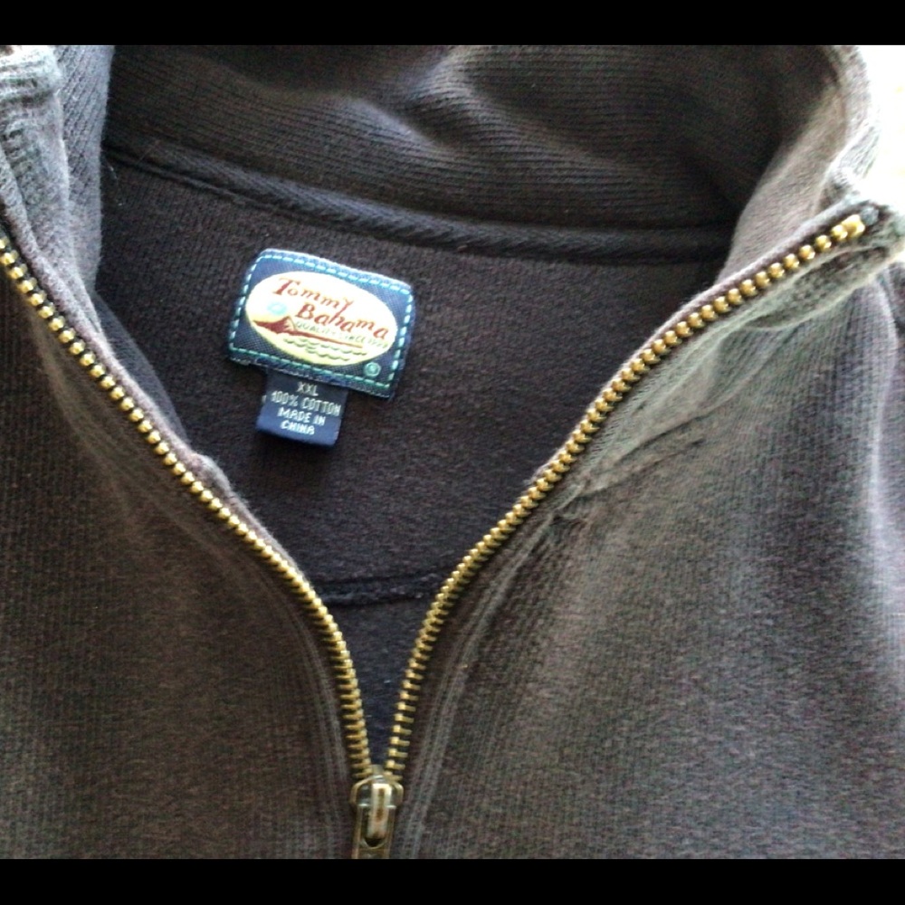 Tommy Bahama - XXL Black half zip long sleeve pullover